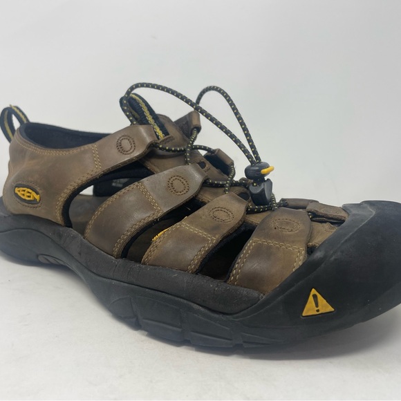Keen Newport H2 sandals mens size 12 brown leather hiking water shoe - Picture 6 of 10